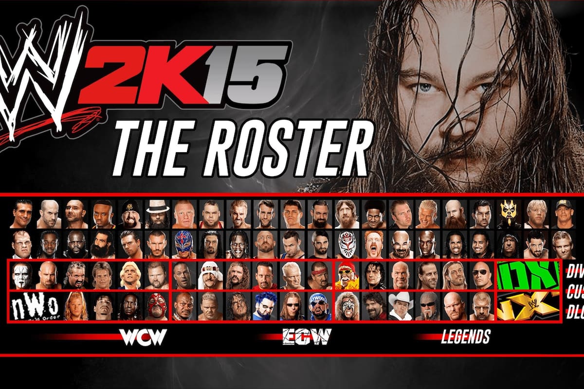 Revelan lista de peleadores de WWE 2K15