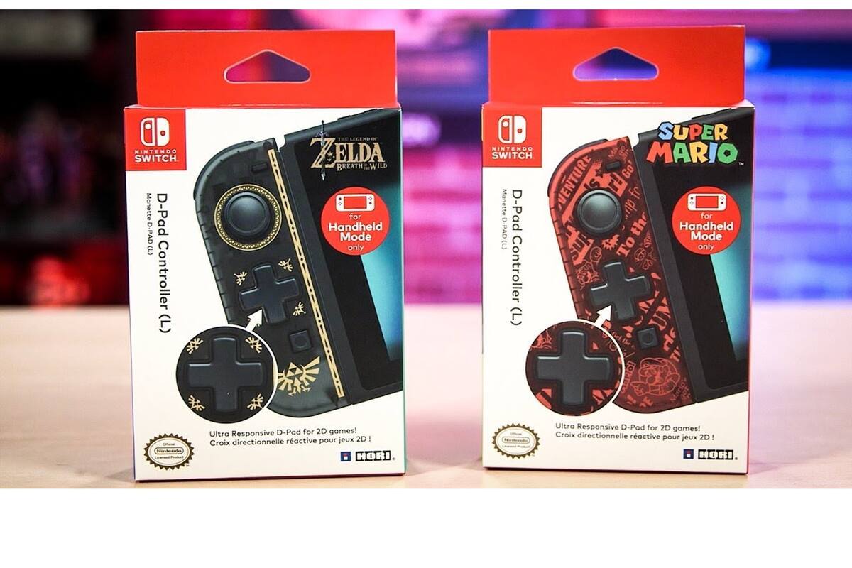 Los Joy-Con con D-Pad tendrán diseños de The Legend of Zelda y Super Mario
