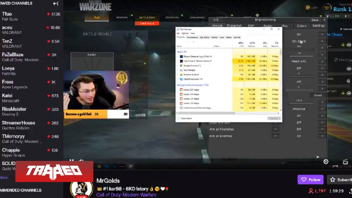 Los viewers lo han denunciado para que sea banneado pronto