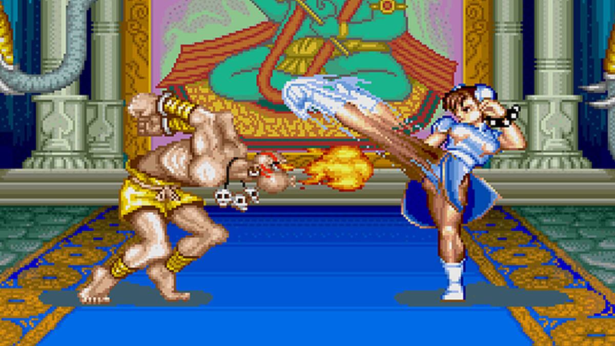 Luis Sáenz y Eduardo Peralta presentaron una rutina de Street Fighter II