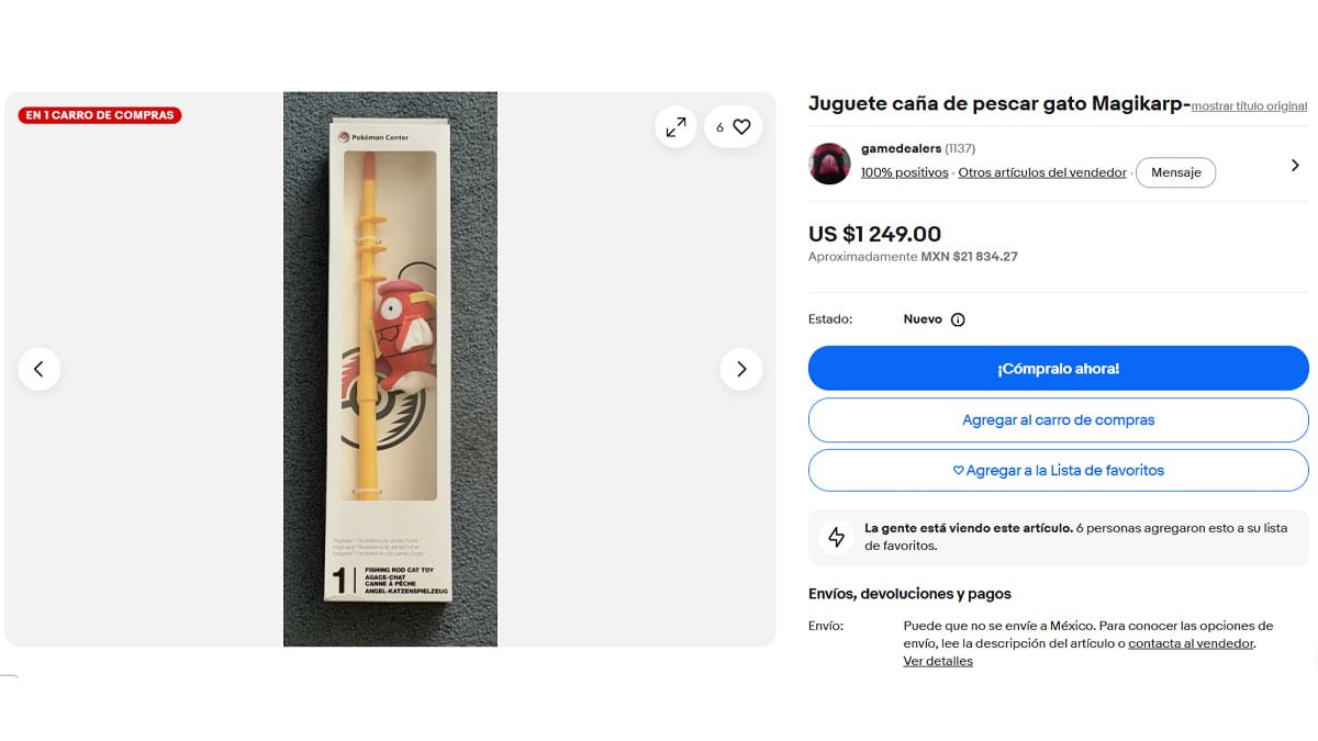 Magikarp caña pescar Pokémon reventa