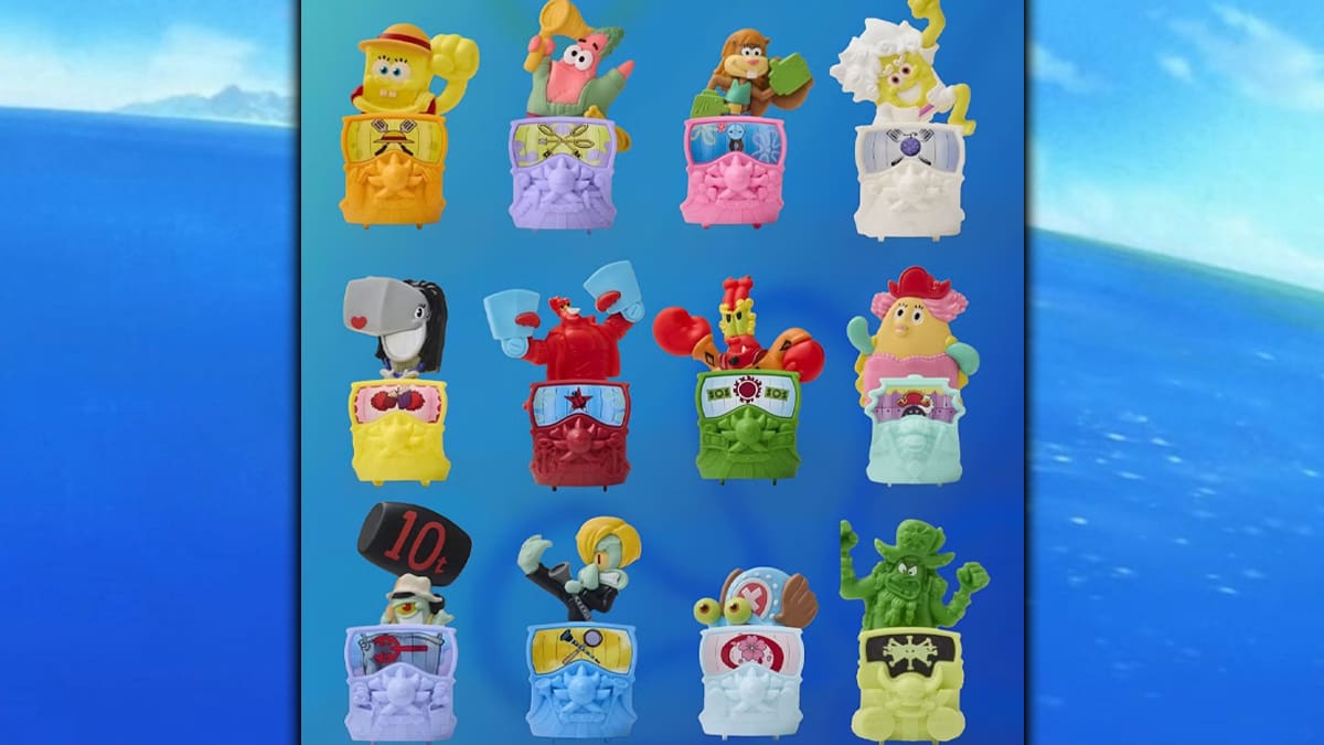 McDonald's colaboración One Piece x Bob Esponja juguetes