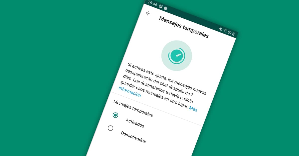 Mensajes temporales WhatsApp