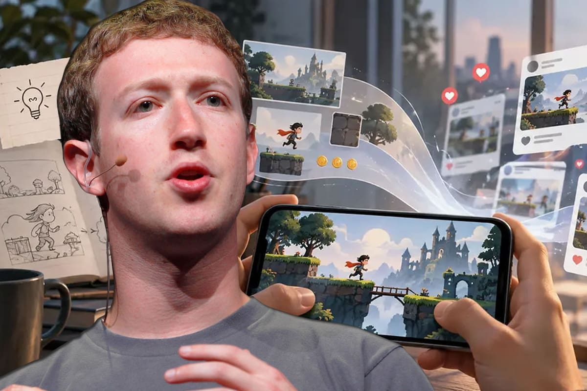 Mark Zuckerberg quiere que hagas videojuegos con IA desde tu celular y ganes dinero con estas nuevas apps de Meta