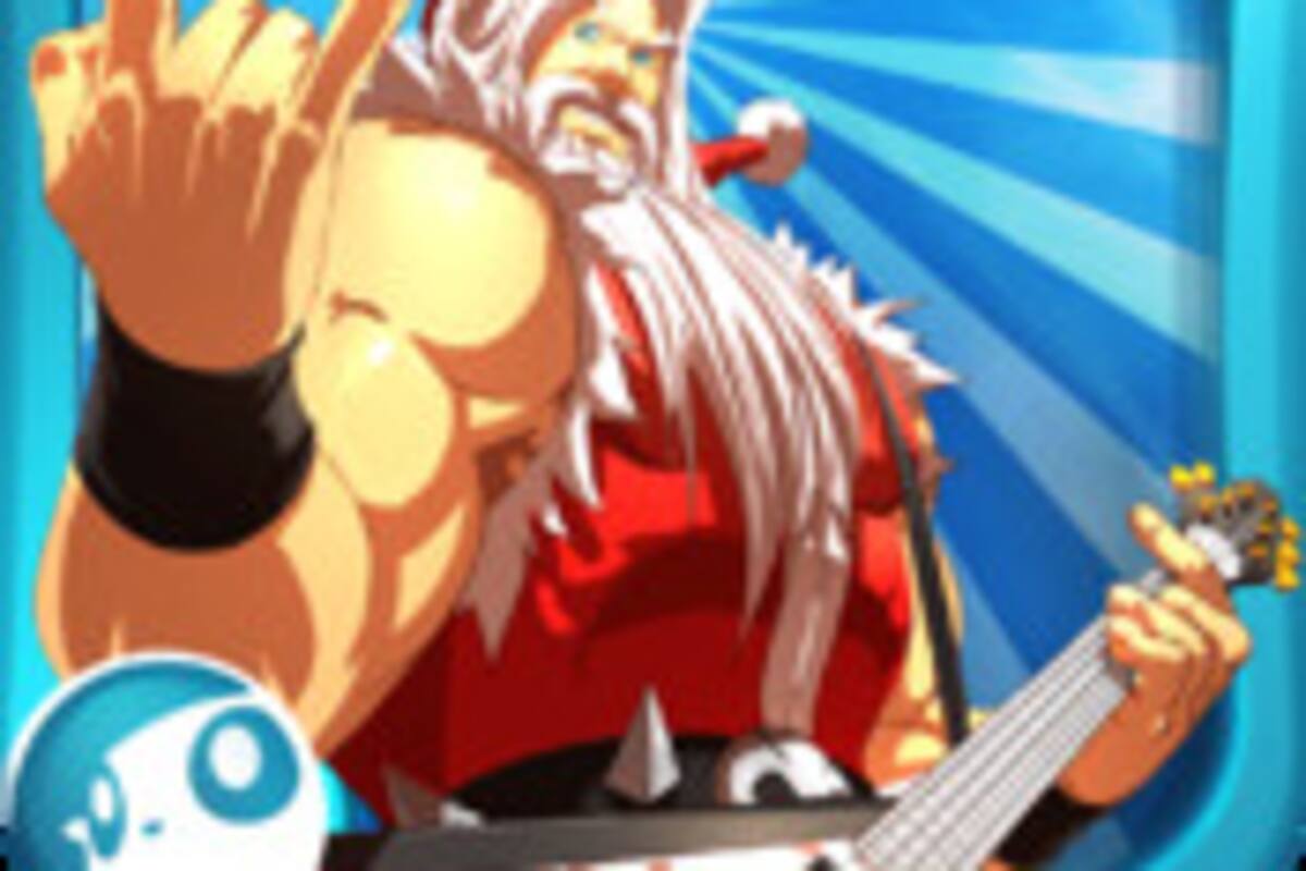 Metal Xmas Santa Rockstar