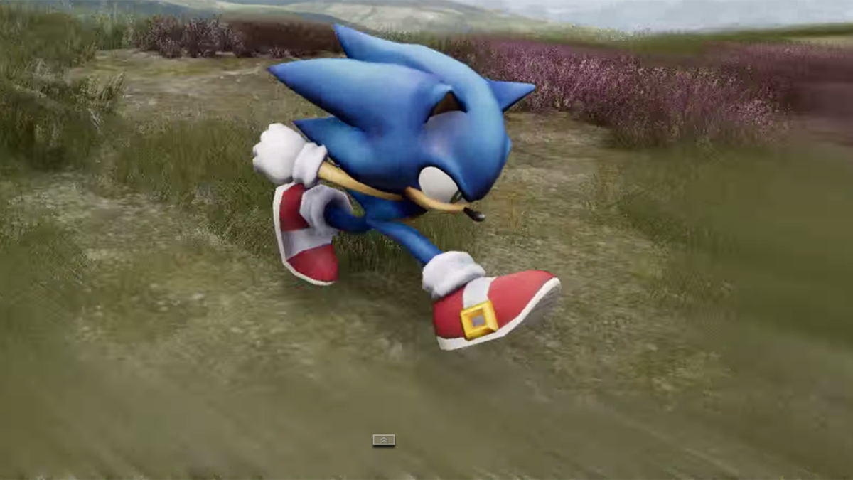 Mira al erizo de SEGA correr a través de un escenario realista