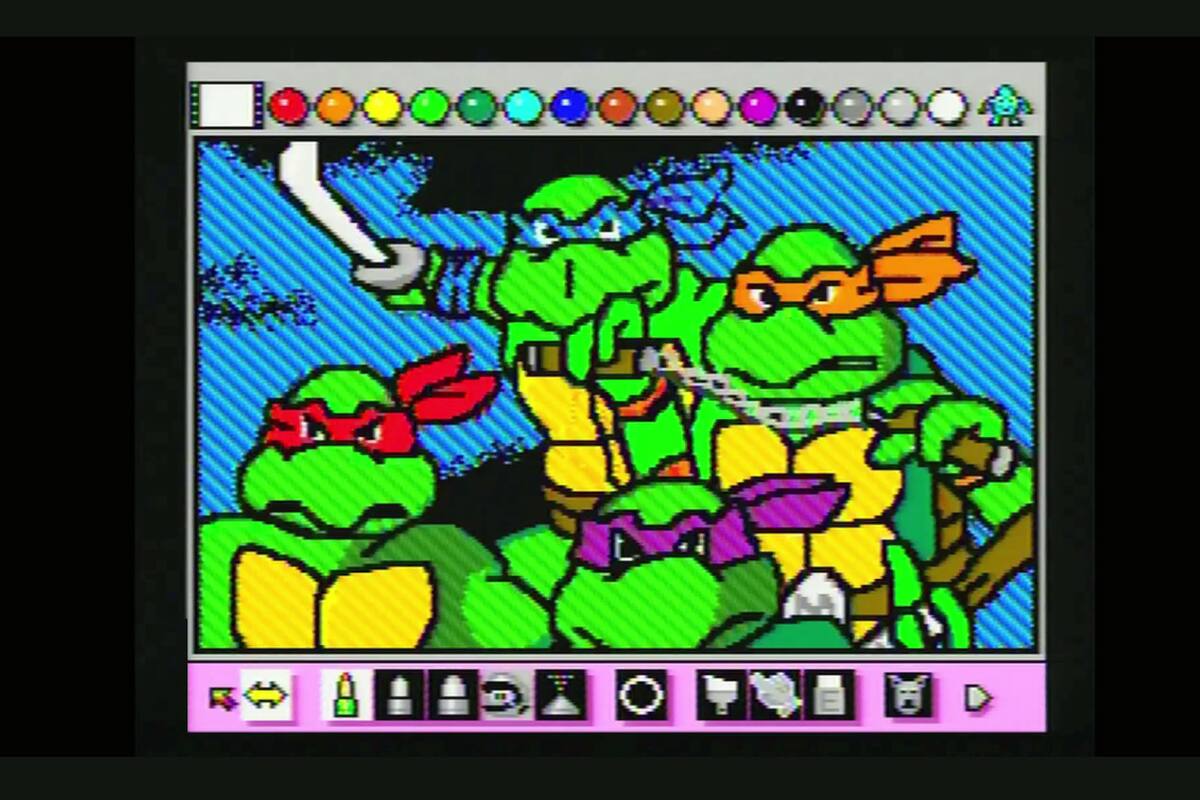 Recrean intro de las Tortugas Ninja en Mario Paint