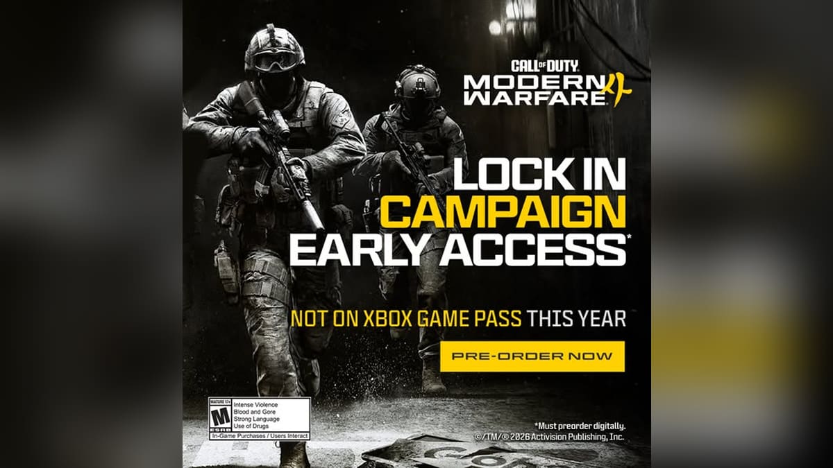 Modern Warfare 4 XBOX Game Pass anuncio