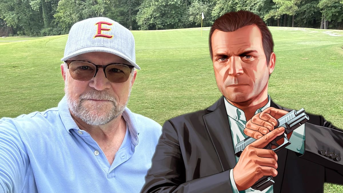 Ned Luke swatting GTA