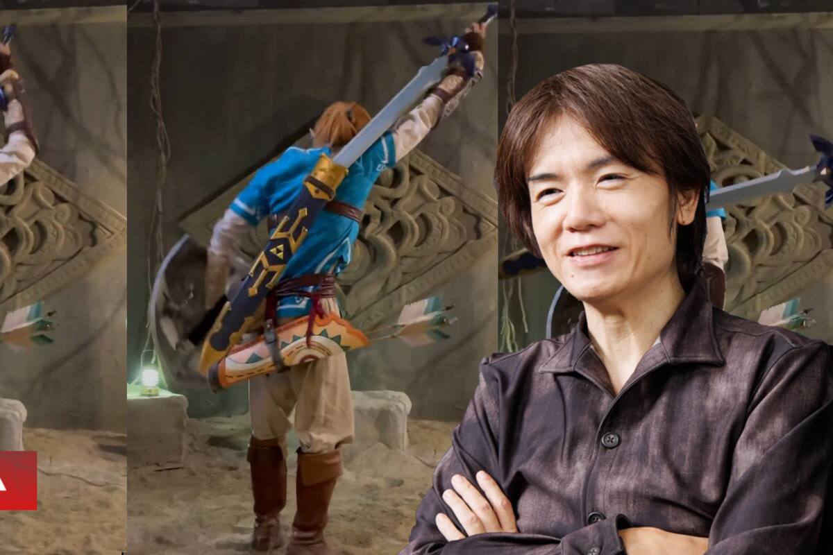 Cosplayer de The Legend of Zelda tiene problemas para desenvainar la espada de Link, y el creador de Smash Bros. le entrega la solución