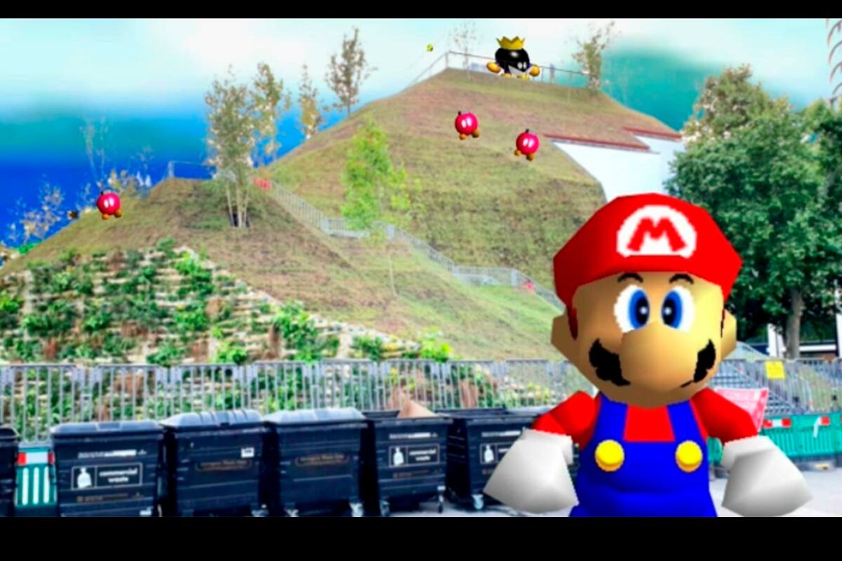 Comparan nueva colina en Londres con el primer nivel de Super Mario 64
