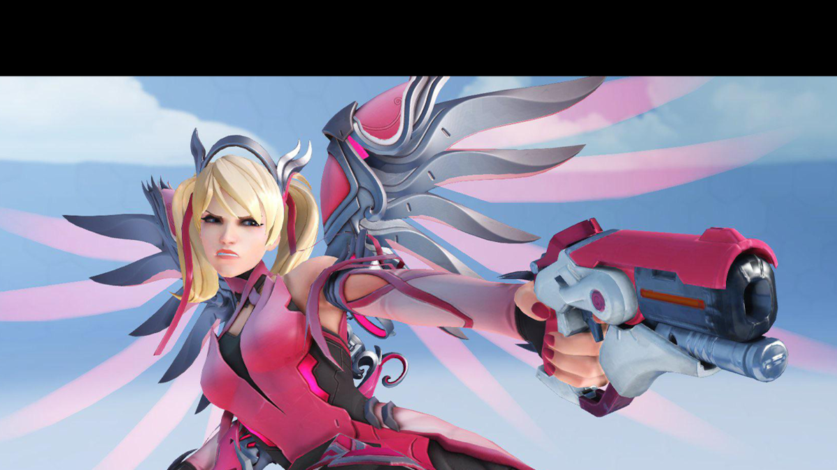 Players could purchase the Pink Mercy skin if they supported a charity