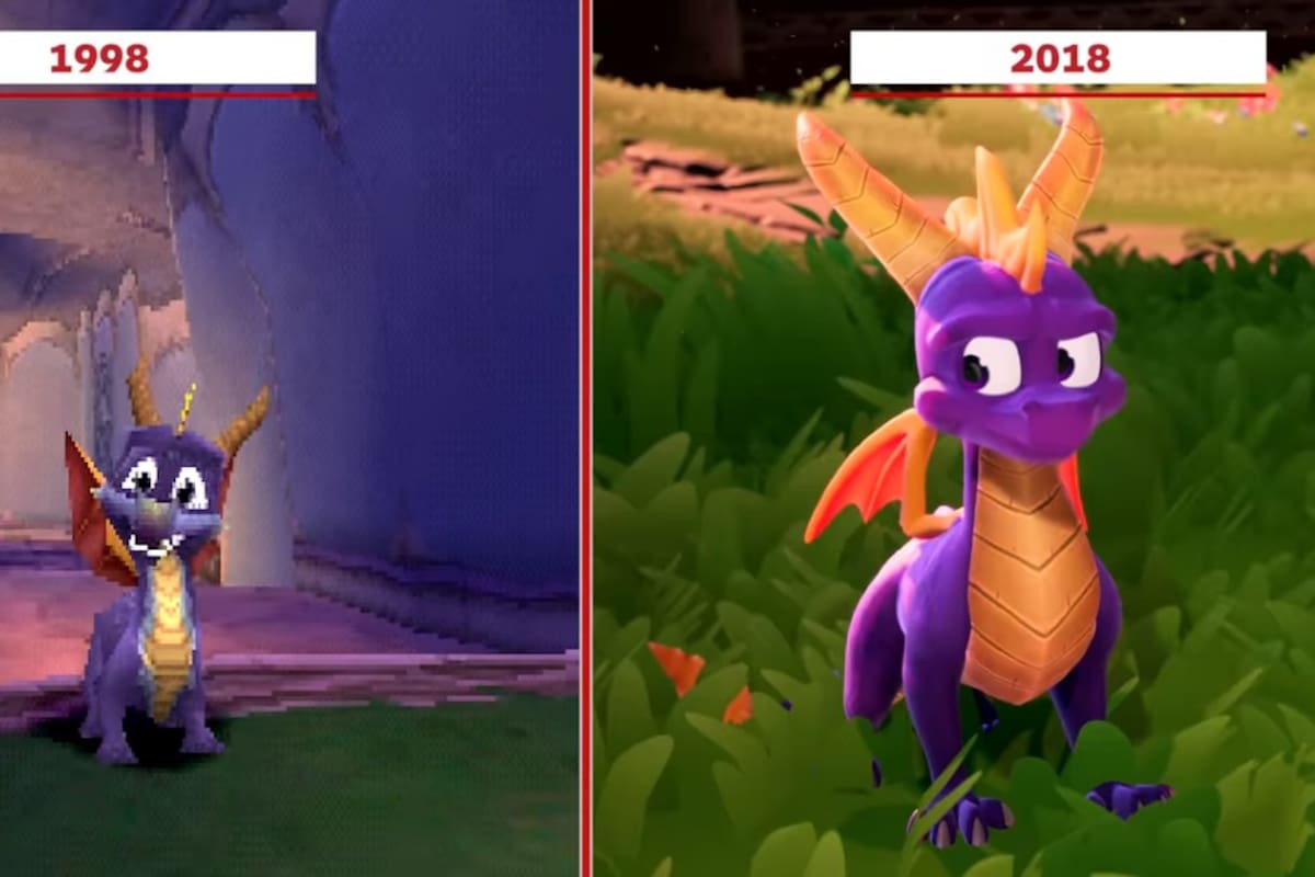 La comparativa gráfica de Spyro The Dragon entre 1998 y el 2018