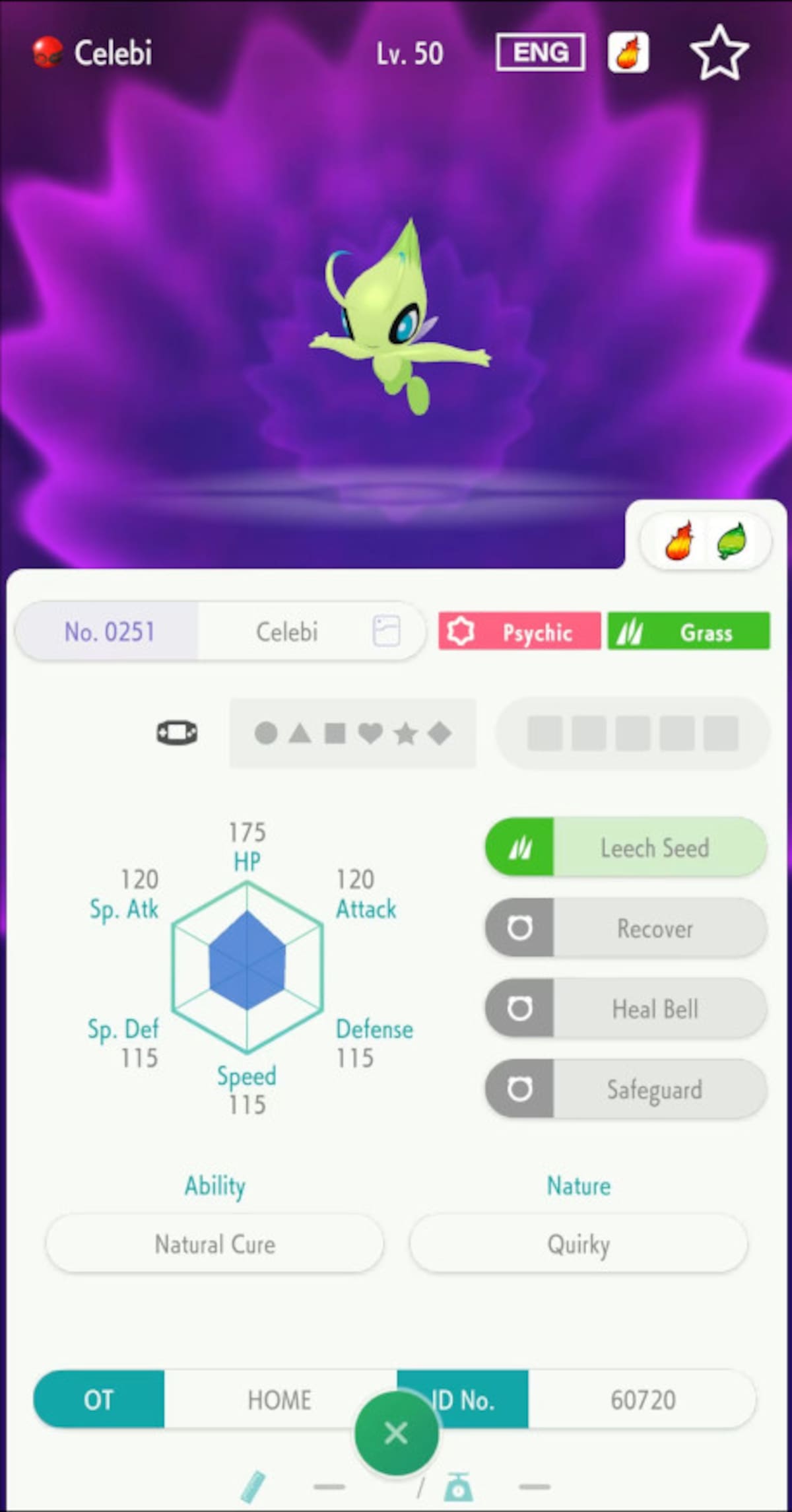 Pokémon HOME Celebi