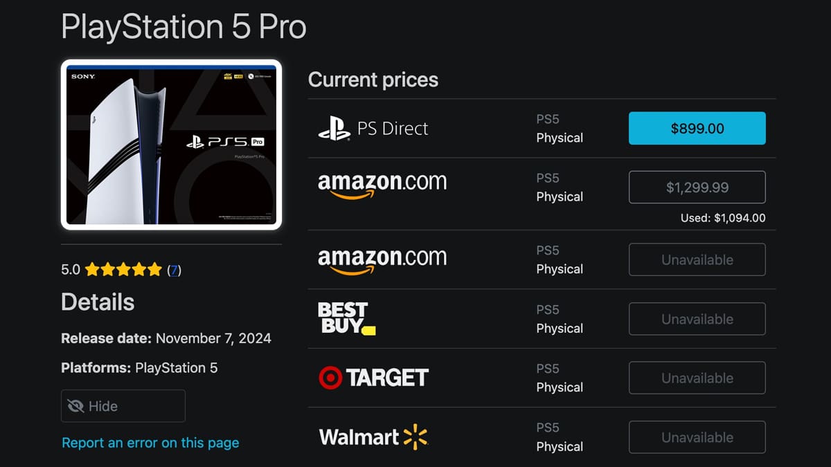PS5 Pro no disponible comprar