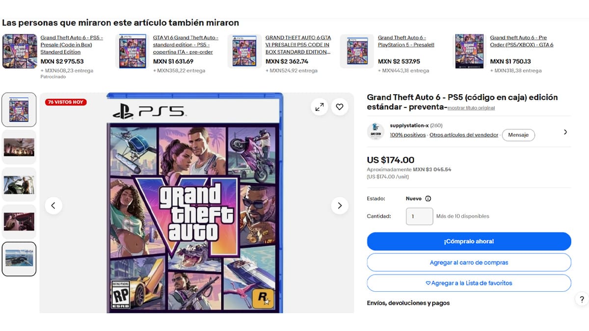 Revendedores Grand Theft Auto VI $200 USD