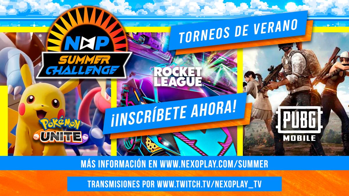 Rocket League, PUBG Mobile y Pokémon United serán los juegos para competir.