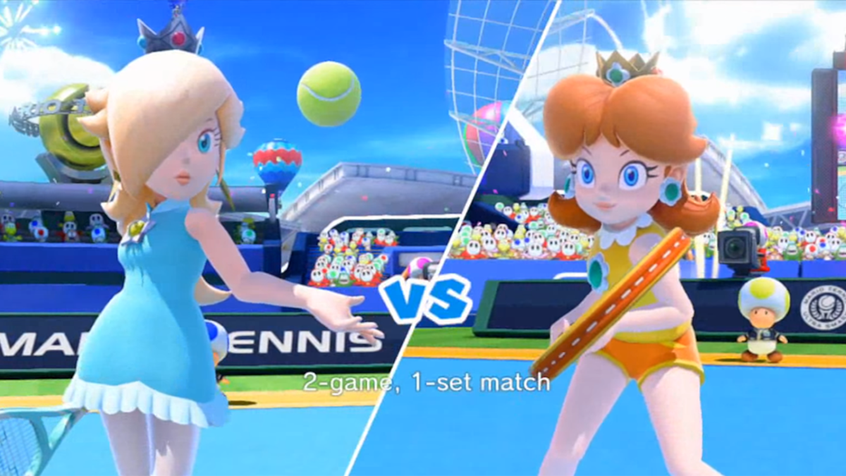Rosalina y Daisy compiten en este duelo de tenis