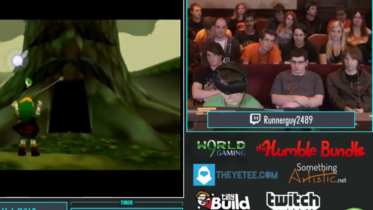 Runnerguy2489 pasó los primeros 3 dungeons con sólo escuchar el sonido del juego