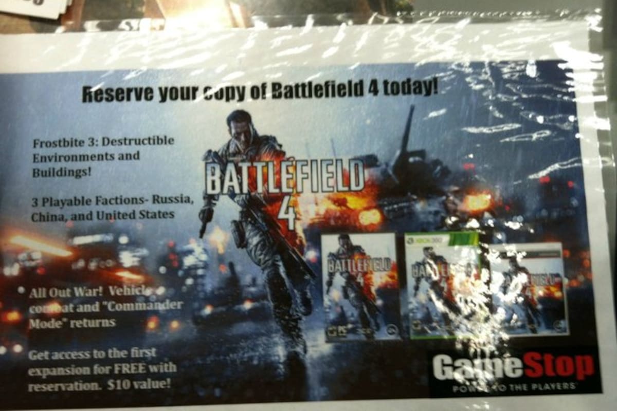 RUMOR: Battlefield 4 tendrá 3 facciones