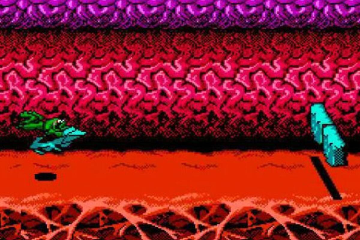 La legendaria etapa del "turbo túnel" de Battletoads es pasada con los ojos vendados
