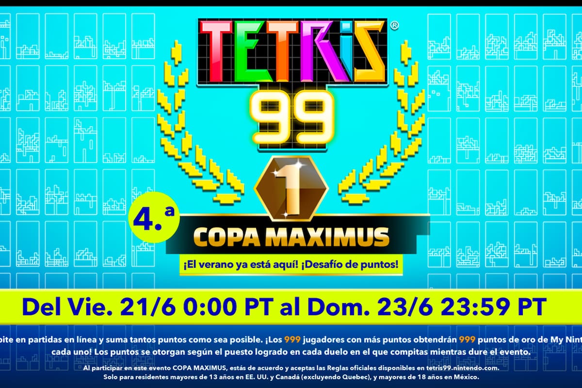Habrá nueva copa de Tetris 99 este fin de semana