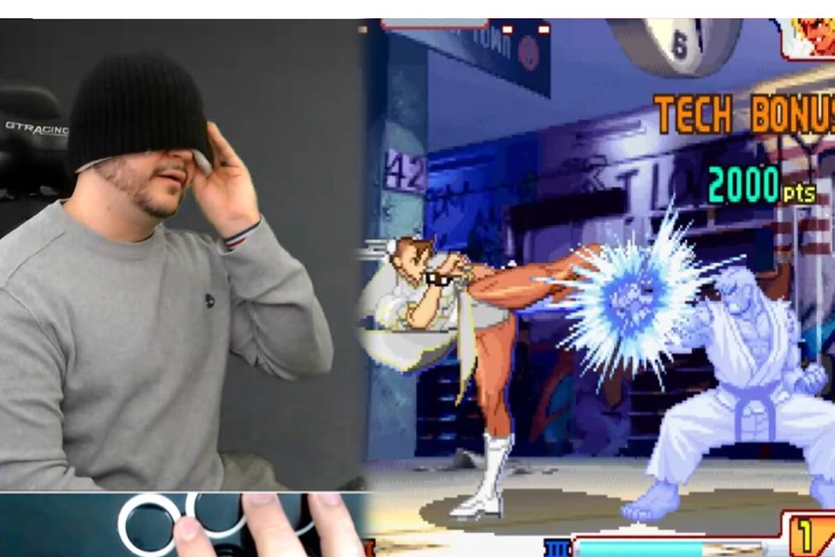 Fan recrea una de las mejores jugadas de Street Fighter con los ojos vendados