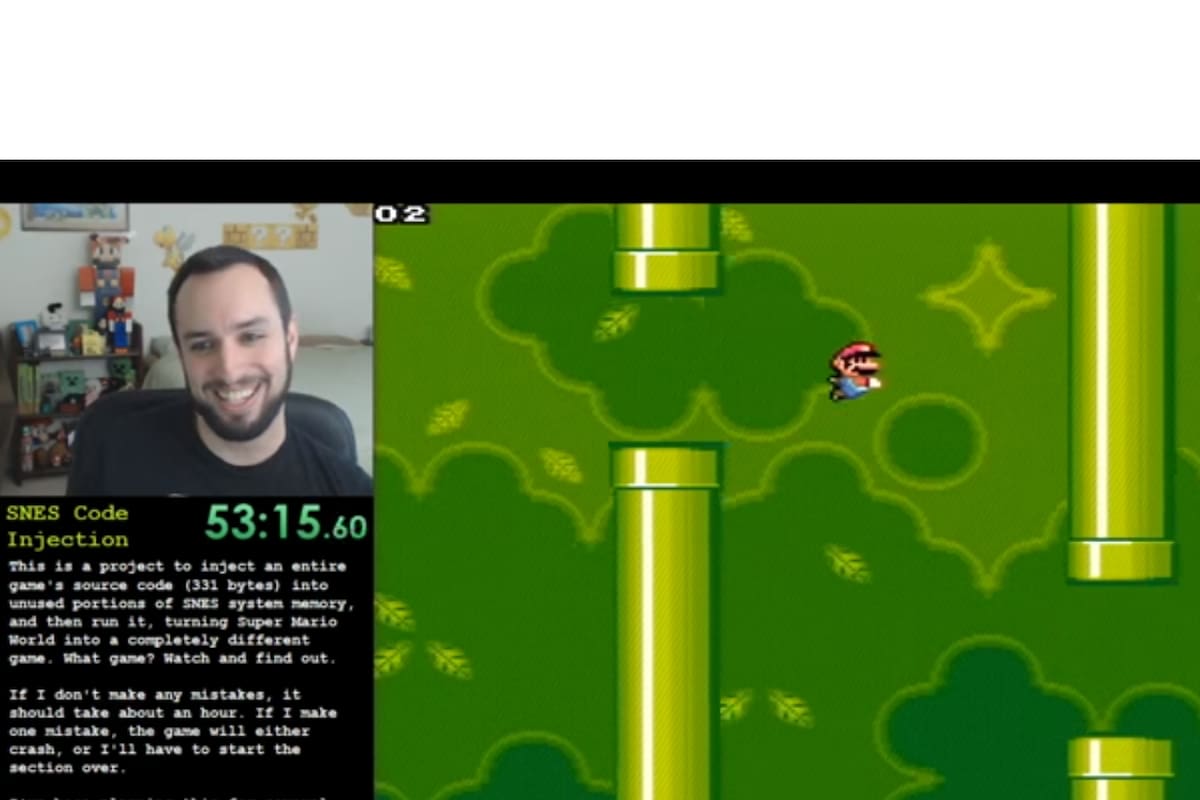 Streamer transforma Super Mario World en Flappy Bird