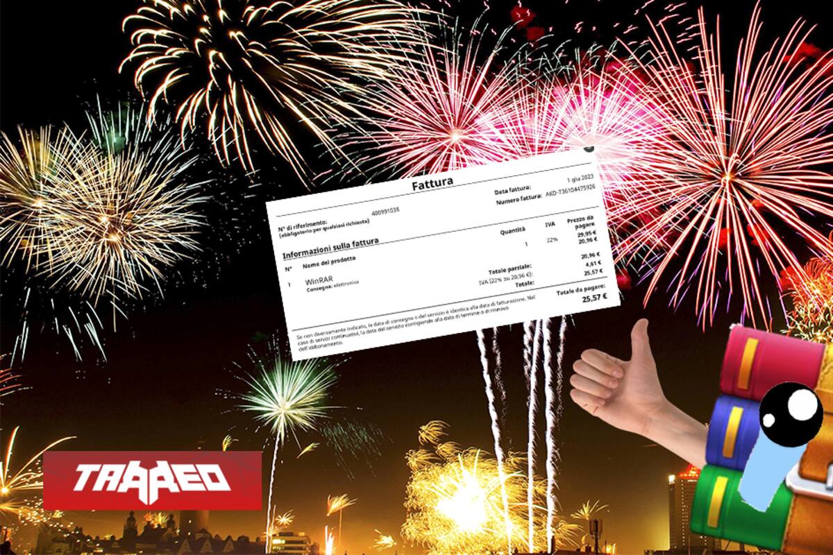 Usuario de WinRAR paga su licencia en apoyo al software y la compañía lo celebra dándole la bienvenida a la familia