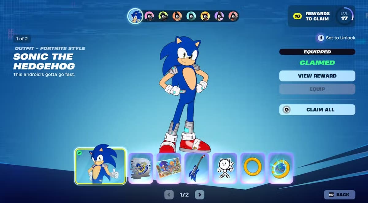 Sonic Fortnite