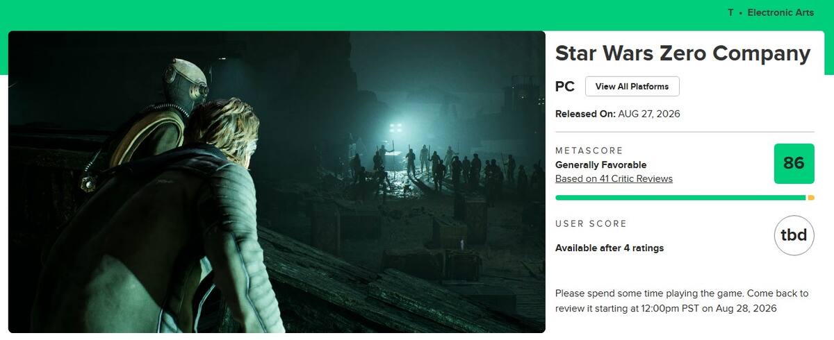 Star Wars Zero Company Metacritic