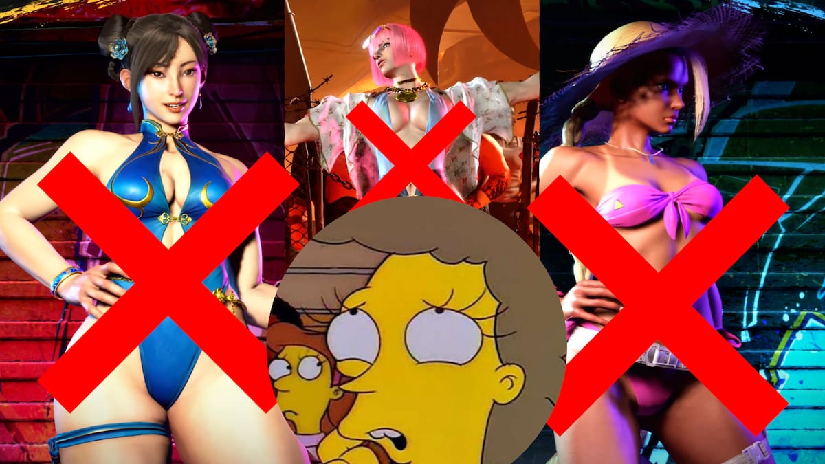 Street Fighter 6 personajes prohibidos trajes baño Chun-Li Cammy Kimberly Capcom Japón esports