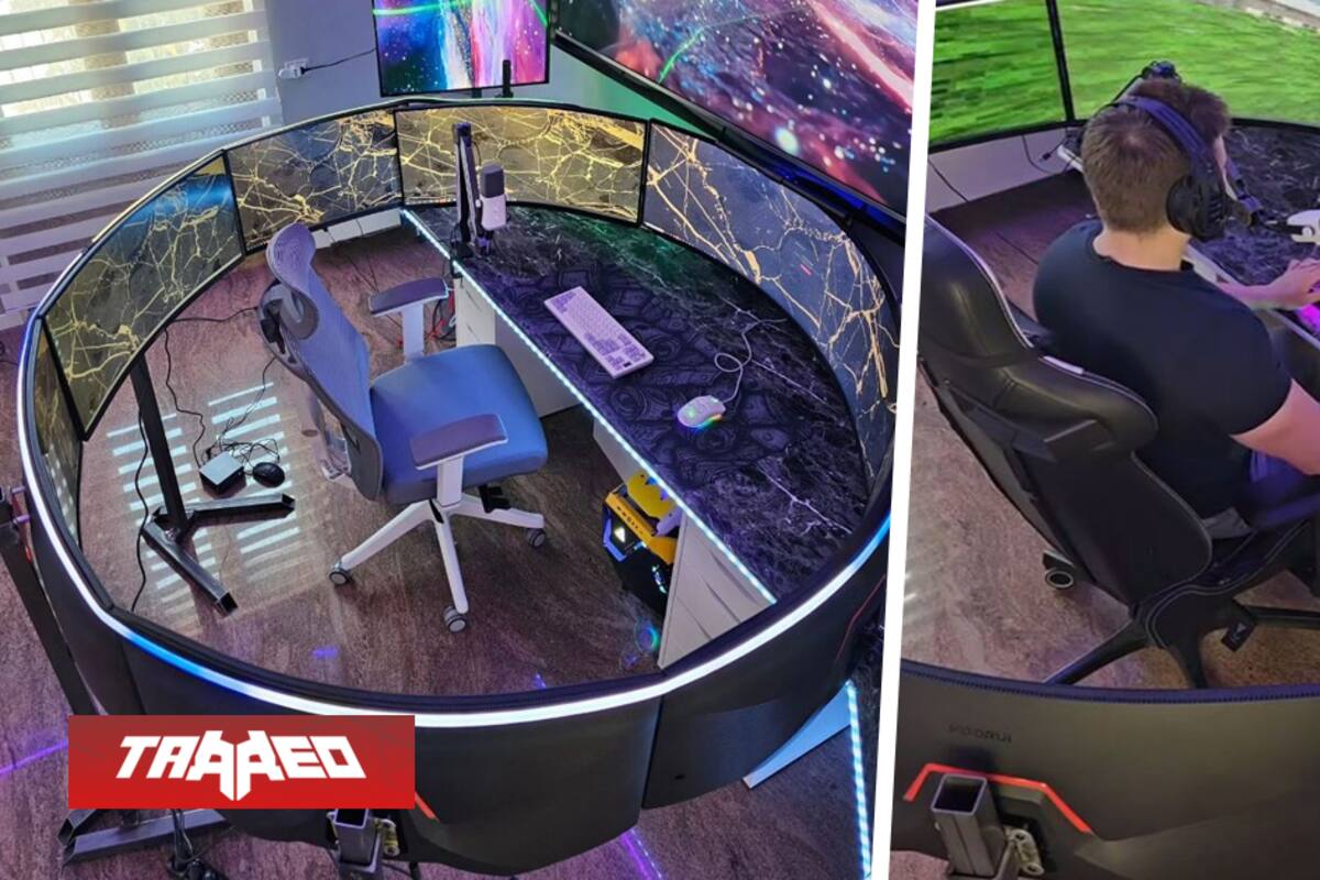 Jugador gasta más de $20.000 dólares en diez monitores para jugar de forma inmersiva, pero todo es inútil porque solo puede usar tres al mismo tiempo