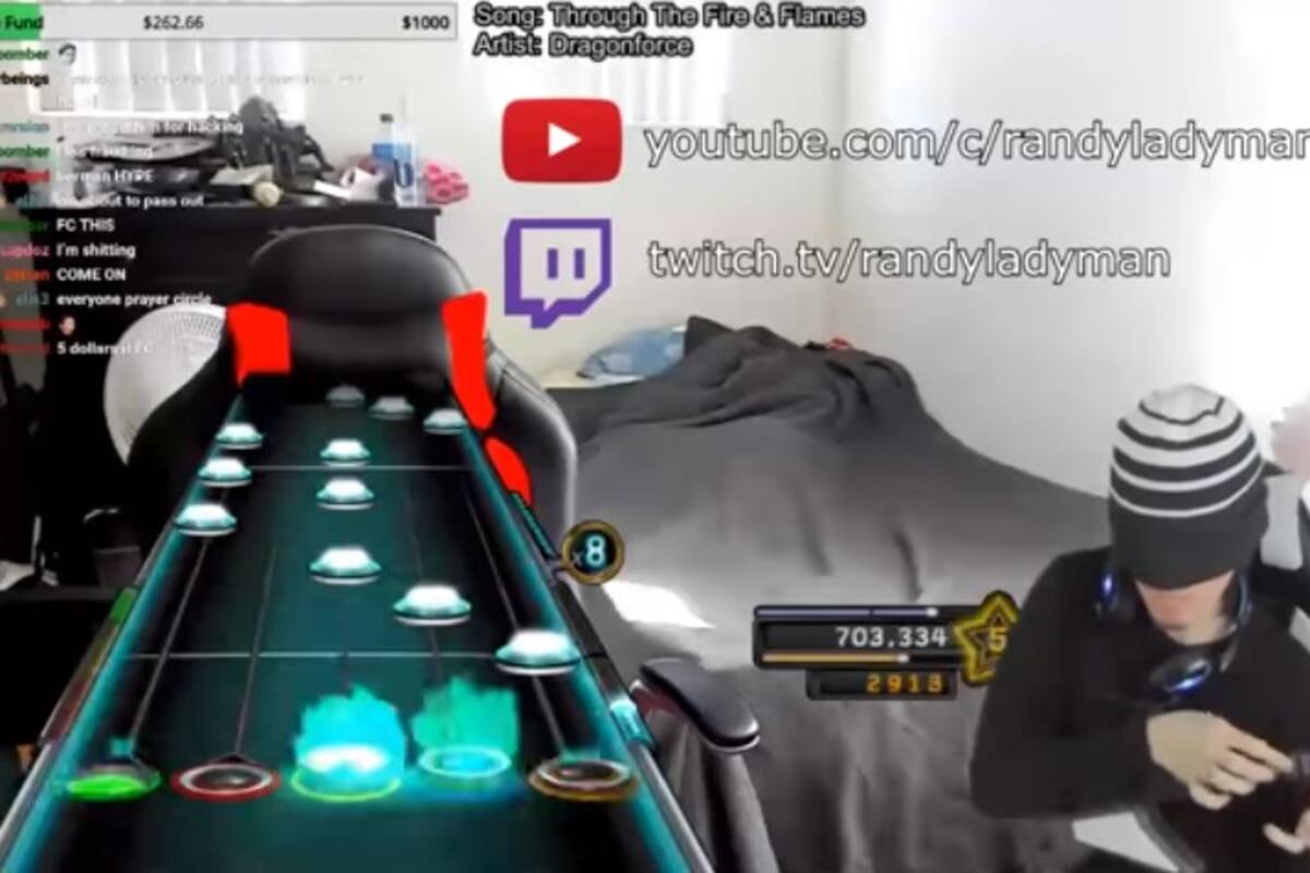 Experto de Guitar Hero saca Through the Fire and Flames sin cometer error alguno y a ciegas