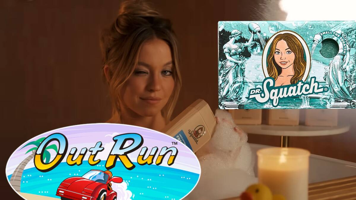 Sydney Sweeney productora OutRun SEGA película Dr. Squatch jabón baño