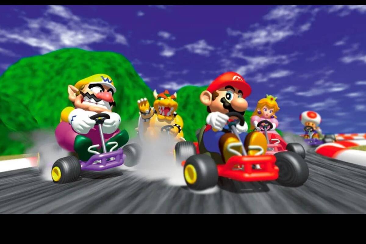 ¡Épico! Un estadio de béisbol estrenó su pantalla gigante con Mario Kart 64