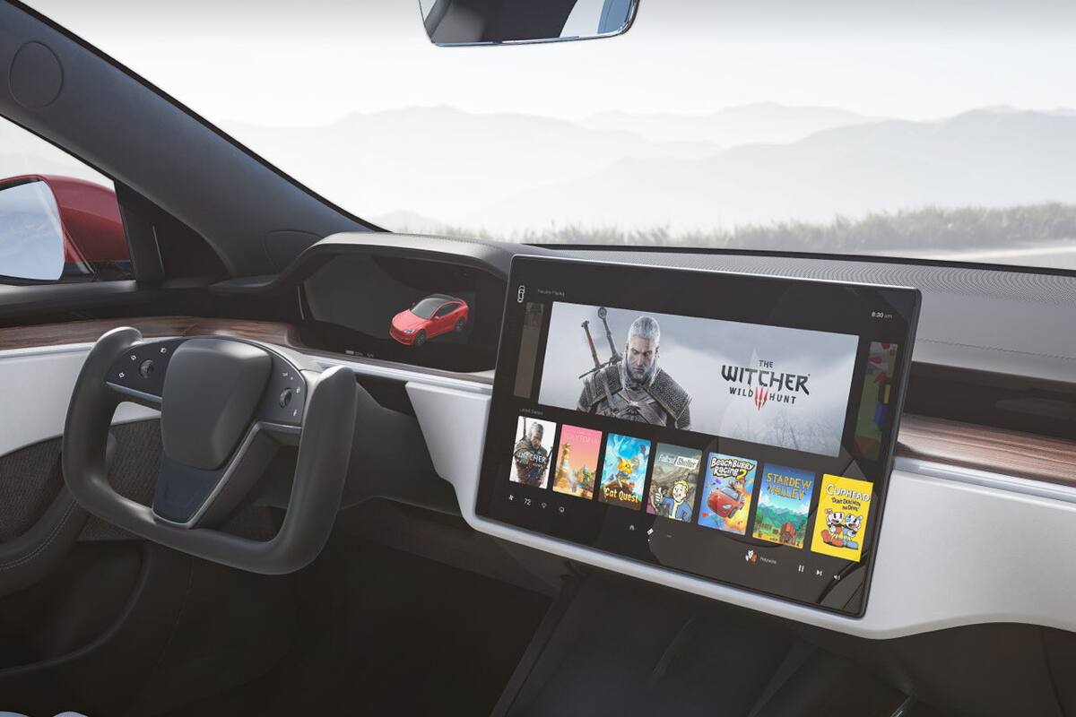 Tu Tesla ya es una PC gamer gracias a la app de Steam; juega Cyberpunk 2077 desde tu coche