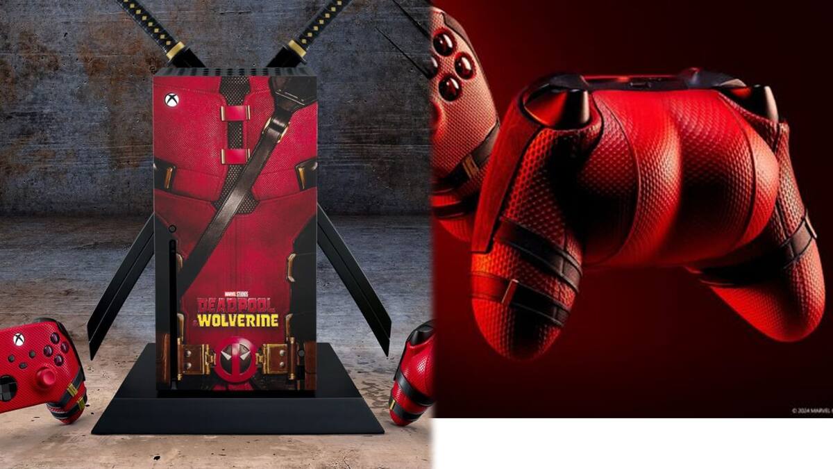 The company designed a special console to celebrate the debut of the new Marvel movie