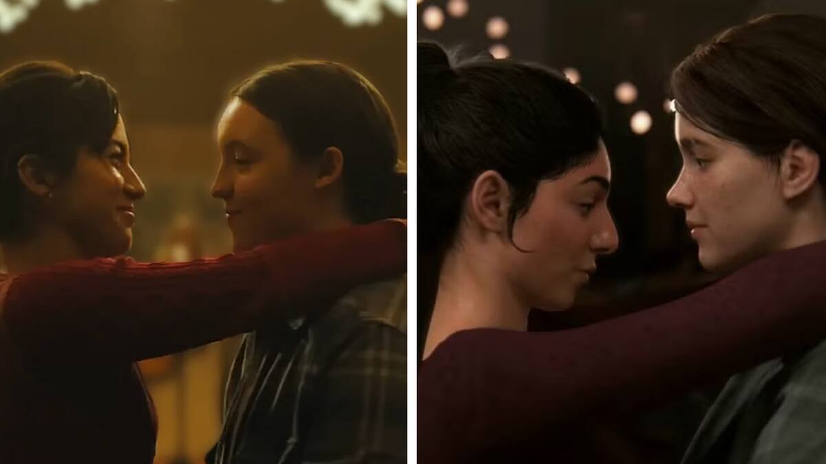 The Last of Us Ellie Dina beso