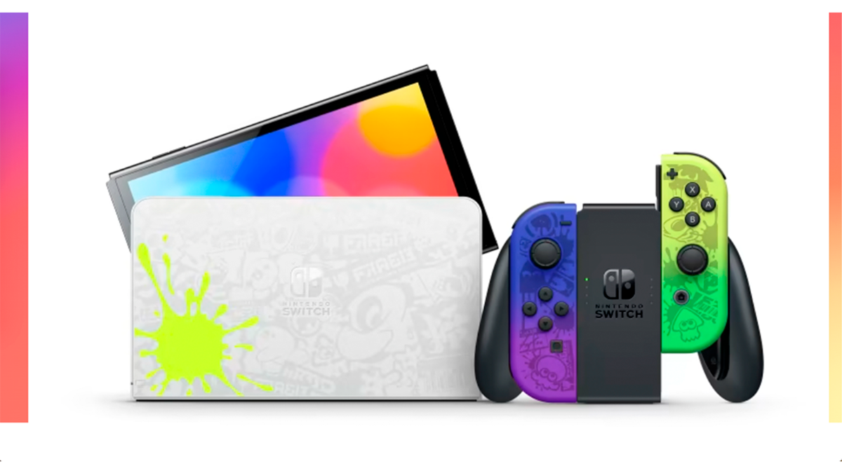 The new OLED model console is the perfect gift for Splatoon fans