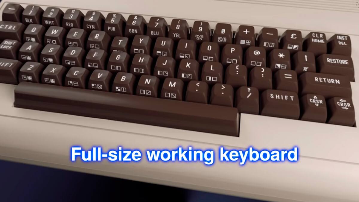 TheC64 será una réplica de tamaño real e incluirá 64 títulos preinstalados