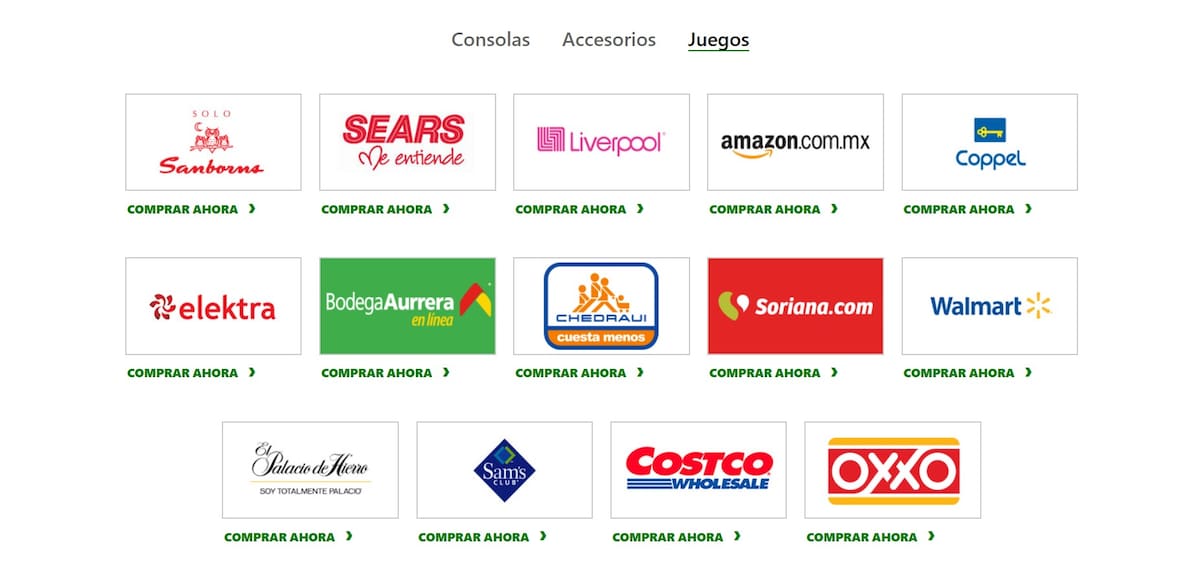 Tiendas oficiales XBOX