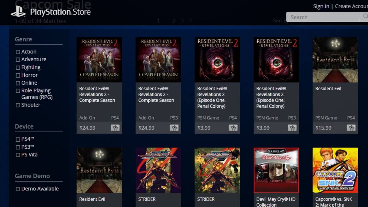 Títulos de Resident Evil tienen descuento en la tienda de Sony