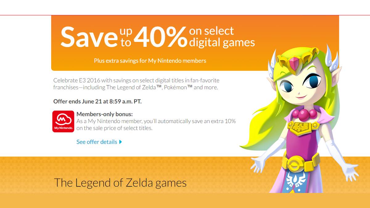 Títulos de Zelda y Pokémon tienen descuento