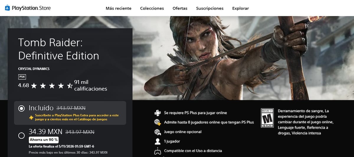 Tomb Raider Definitive Edition oferta PlayStation