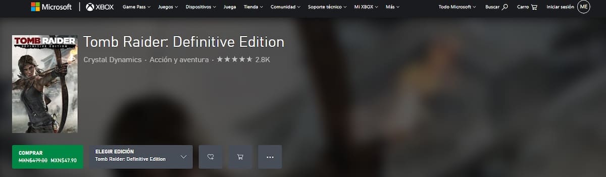 Tomb Raider Definitive Edition oferta XBOX