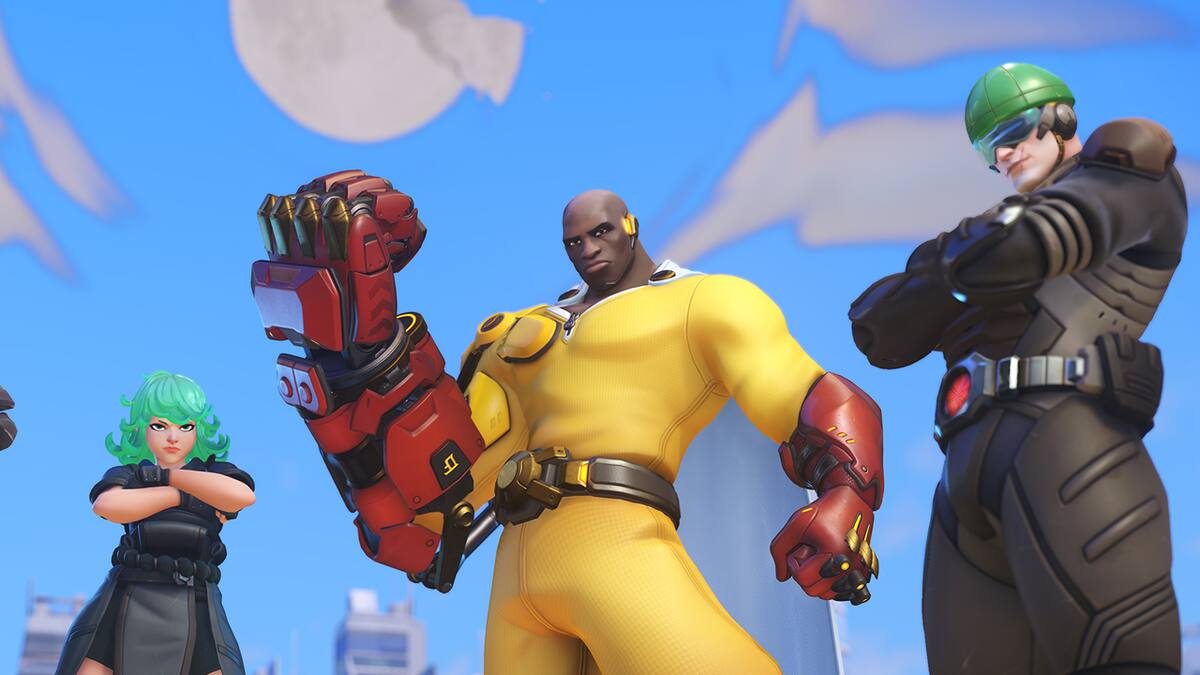 Trajes basados en Saitama, Tatsumaki, Genos y Mumen Rider llegaron al juego gratuito de Blizzard