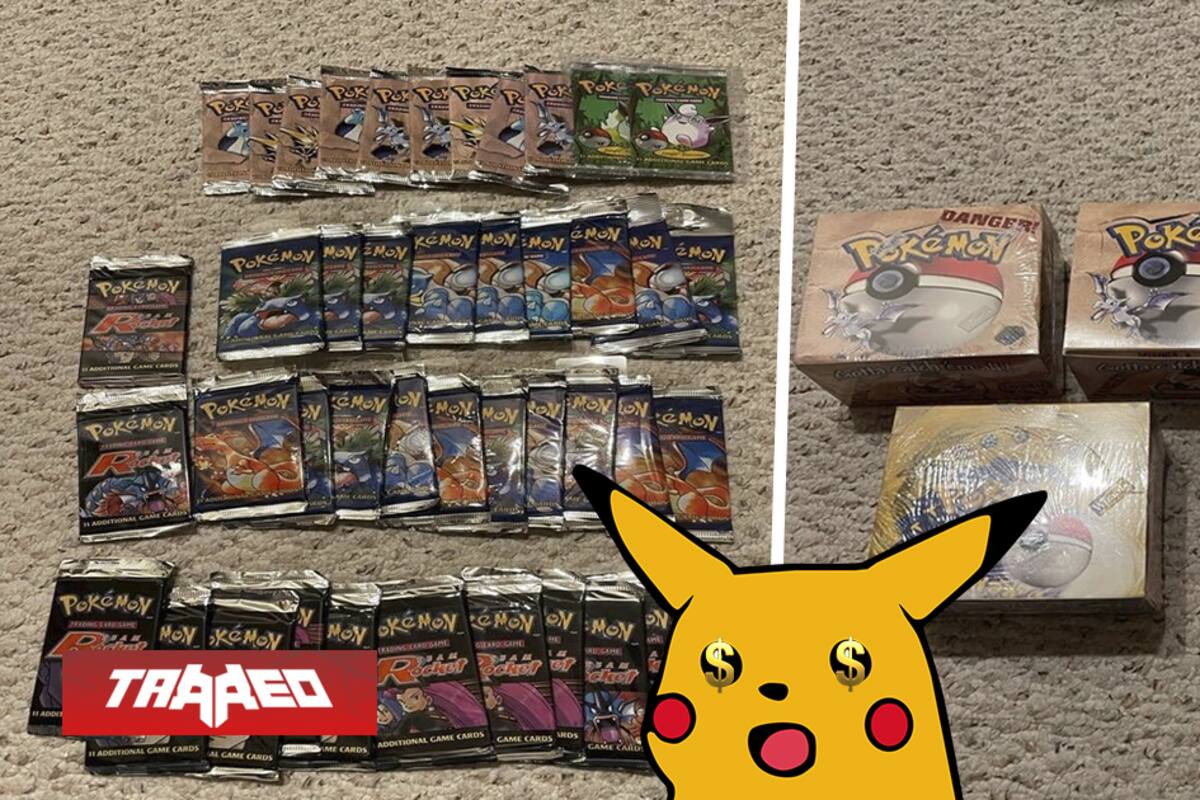Jugador de Cartas Pokémon encuentra en el viejo almacén de su tío $50.000 dólares en cajas y sobres antiguos de los 90s