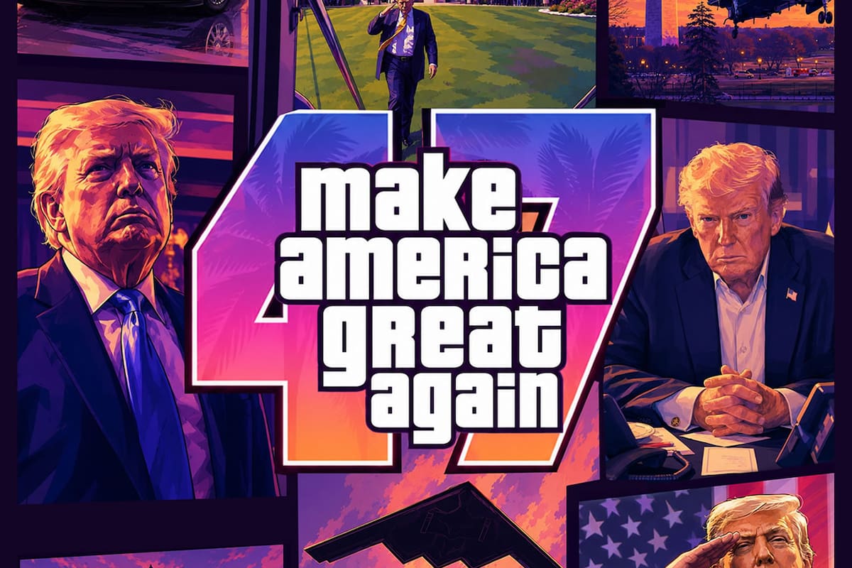 Donald Trump se sube al tren de GTA VI en redes sociales y desata críticas por parodiar la portada oficial del videojuego